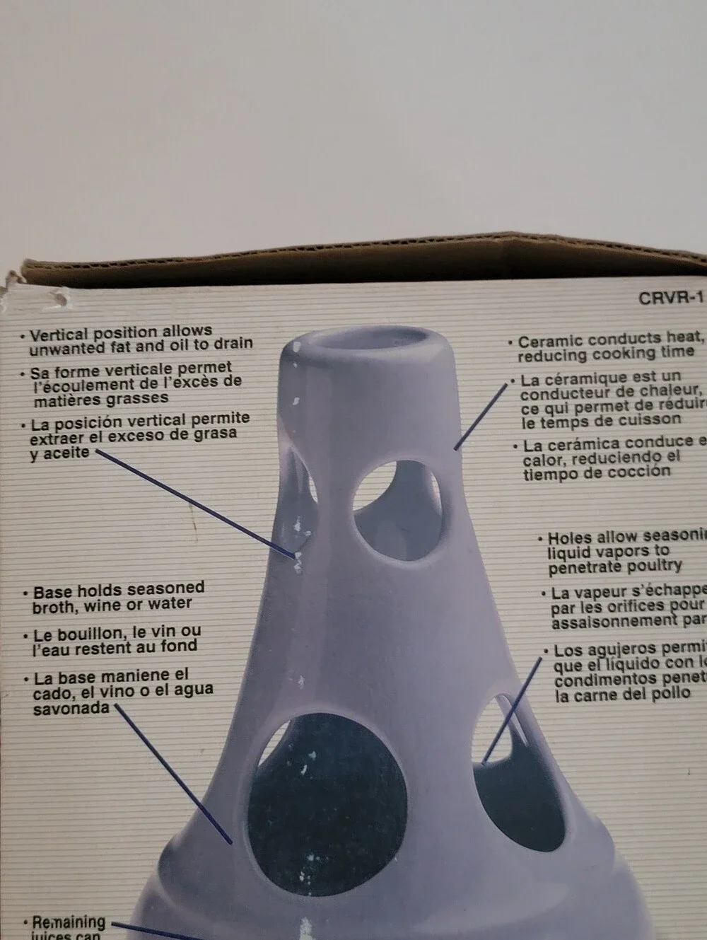 Progressive Ceramic Chicken Roaster, White, Dishwasher Safe, CRVR-1